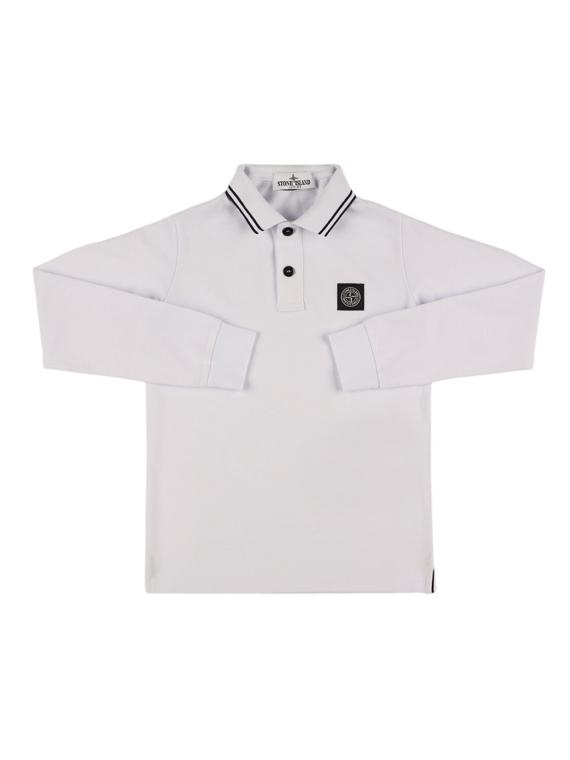 Stone Island Cotton Piquet Polo In White
