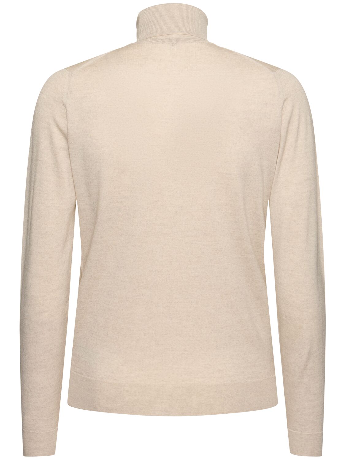 Shop John Smedley Cherwell High Neck Knit Sweater In Grey