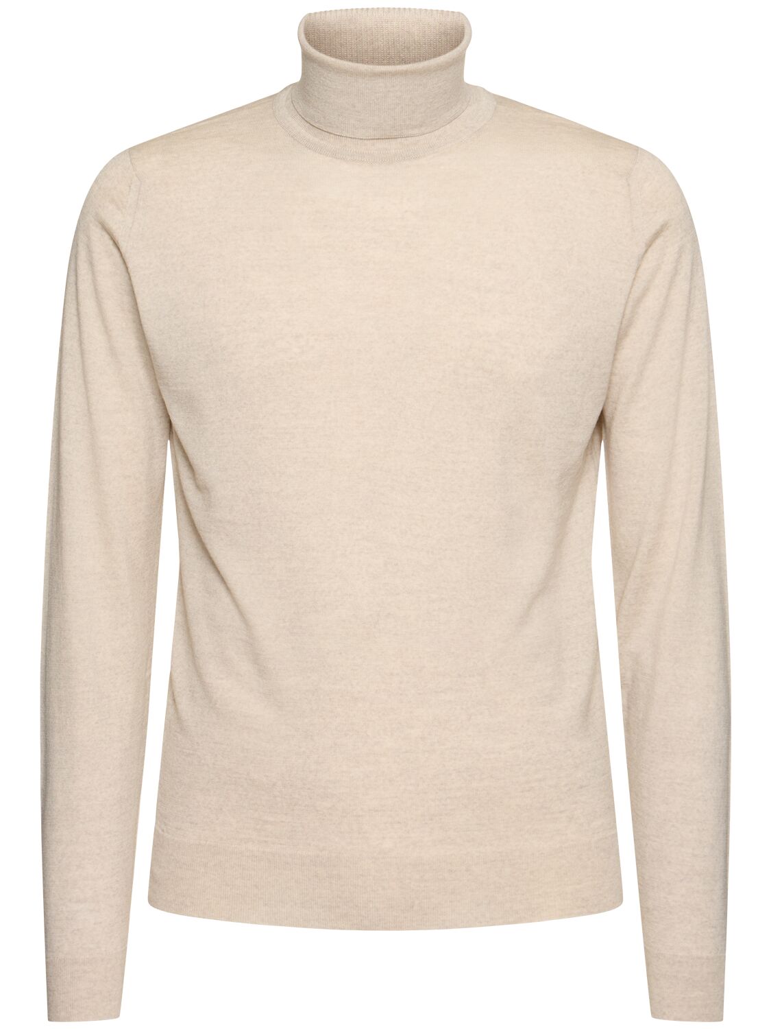 John Smedley Cherwell High Neck Knit Sweater In Grey