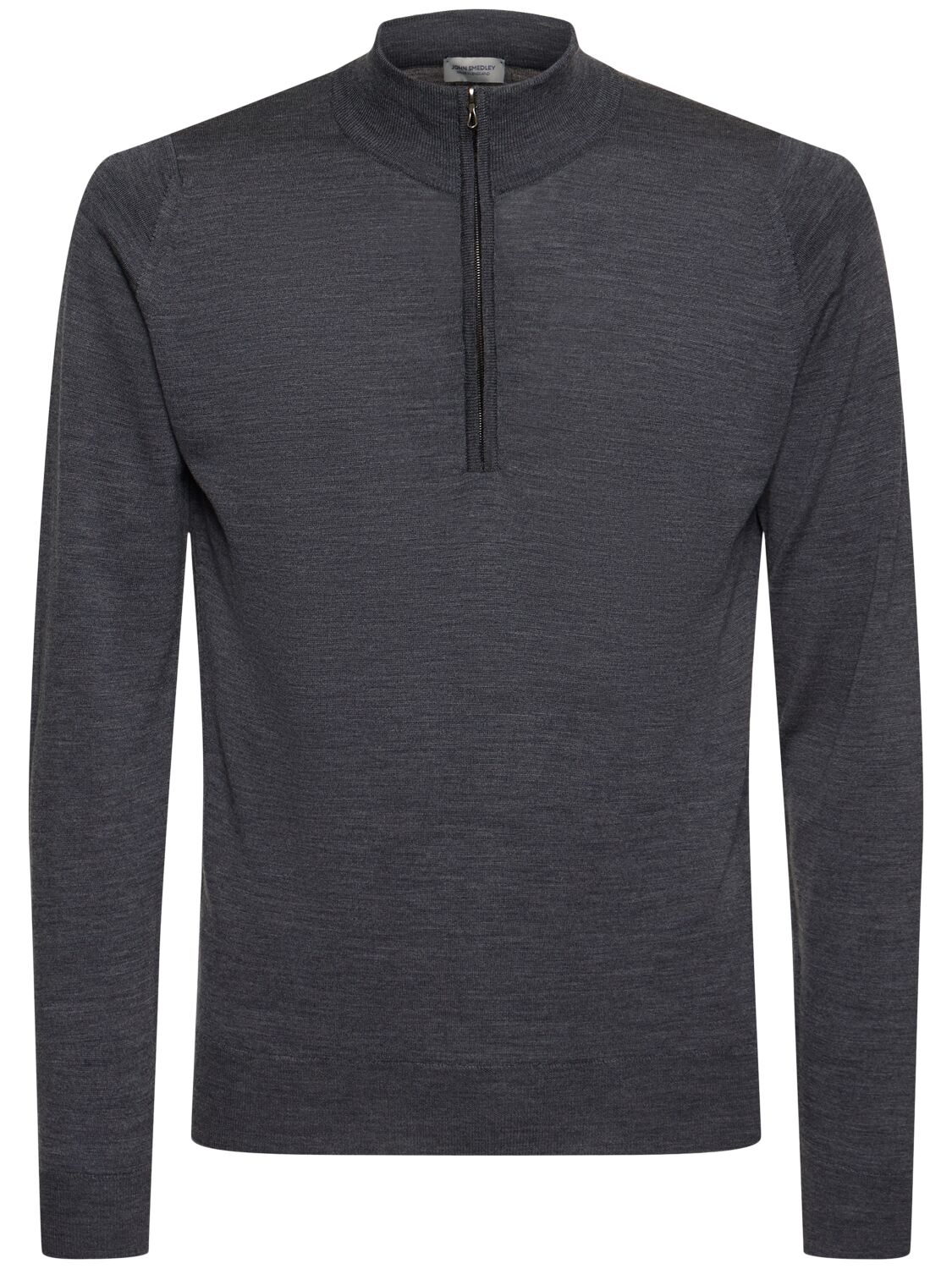 Shop John Smedley Barrow Extrafine Wool Knit Sweater In Grey/black