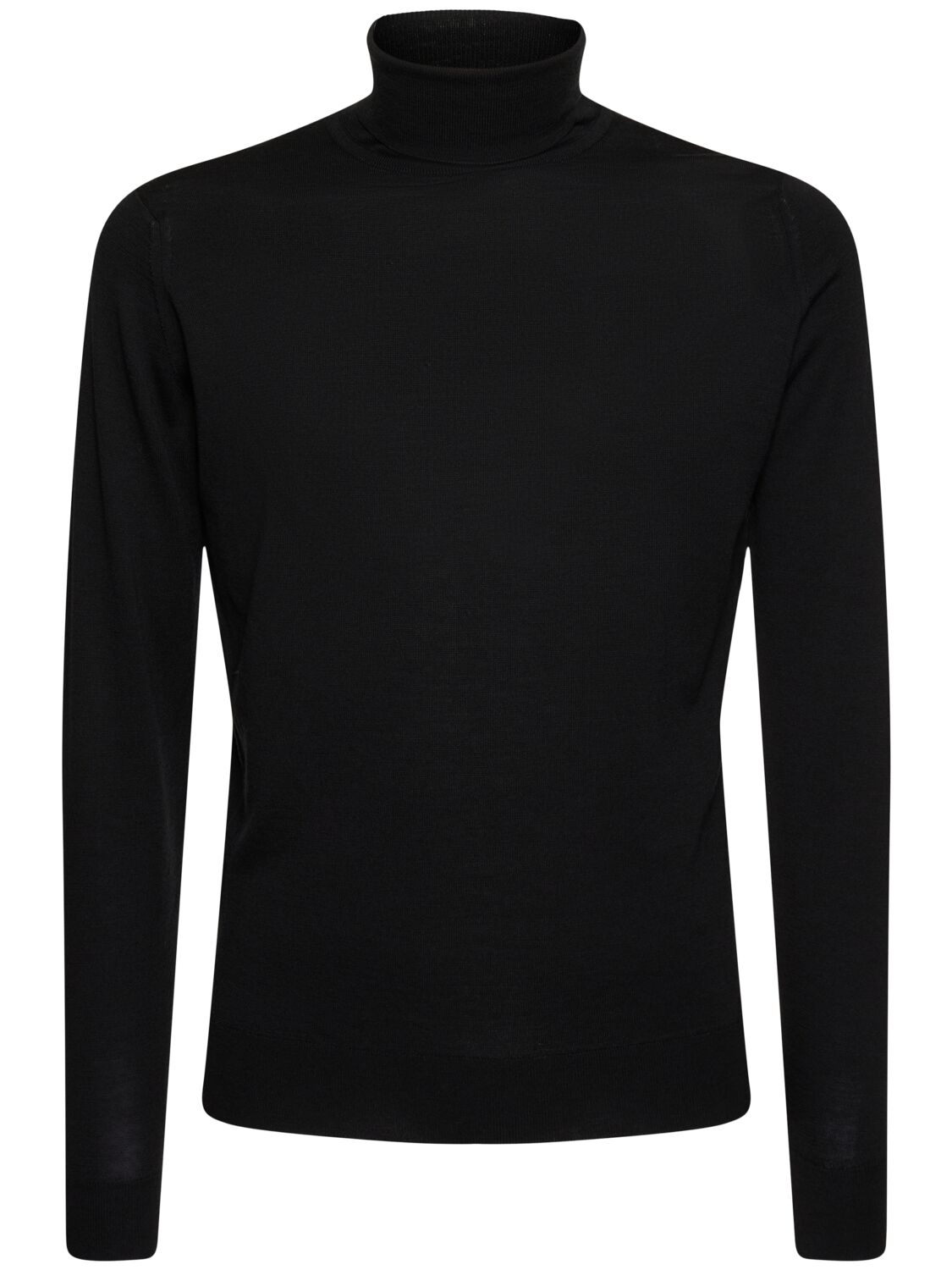 Shop John Smedley Cherwell High Neck Knit Sweater In Black