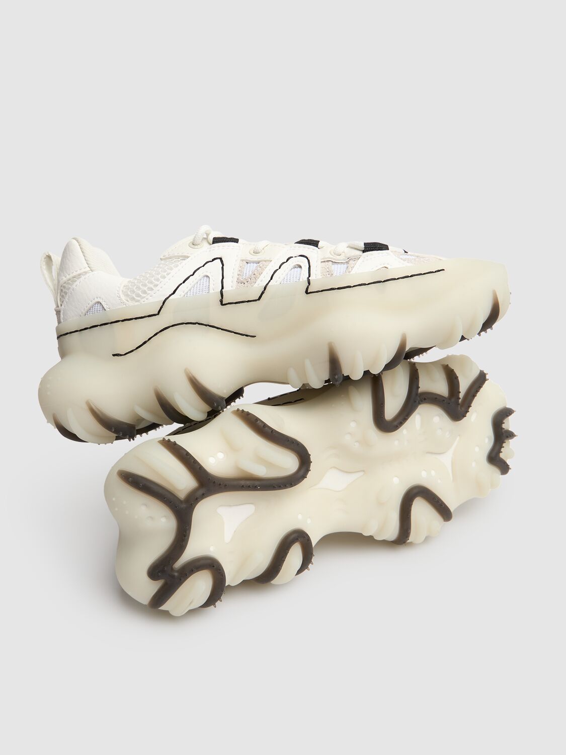 Diesel Sneaker Low-top Rivestite In Gomma In White