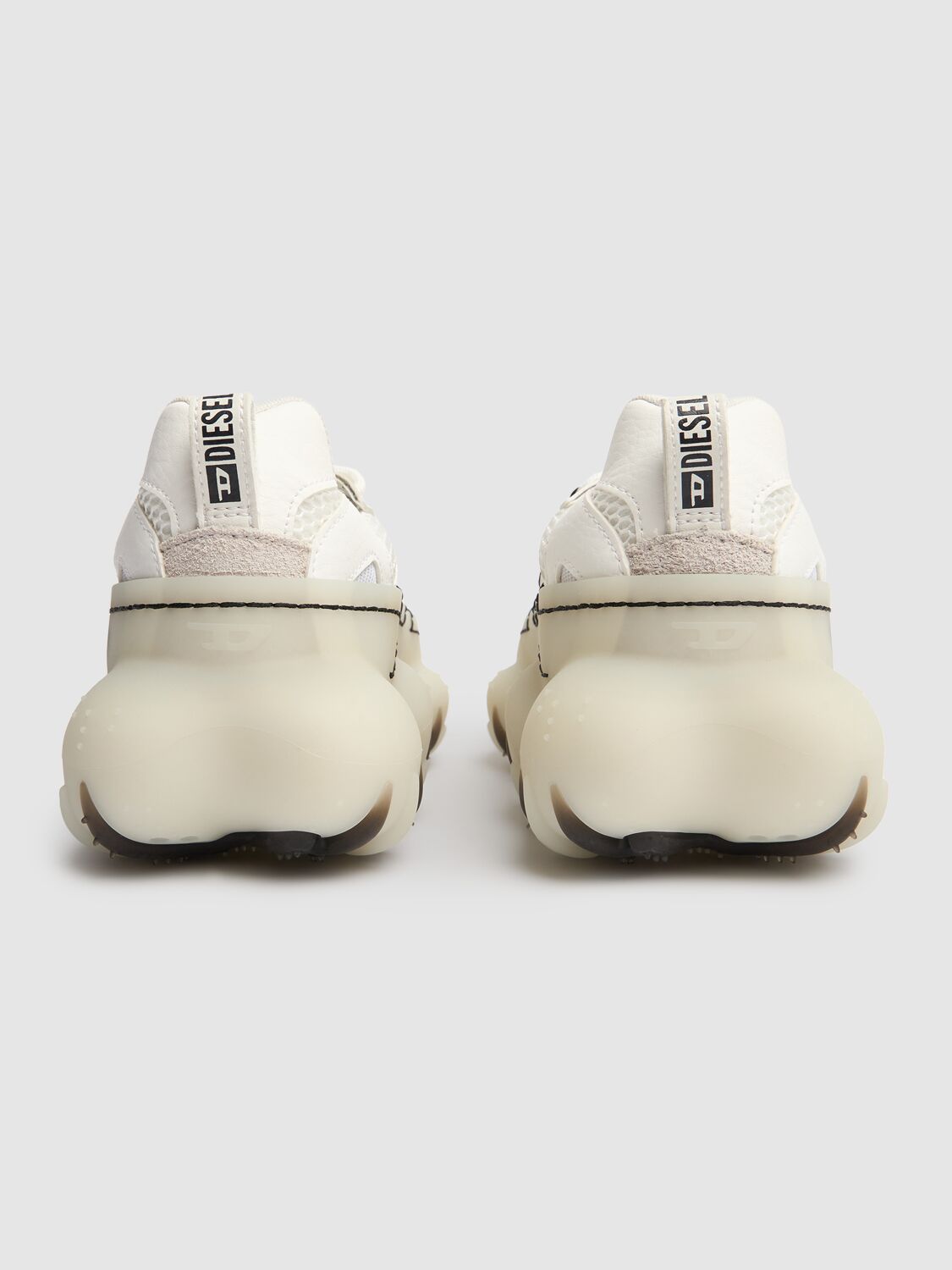 Diesel Sneaker Low-top Rivestite In Gomma In White