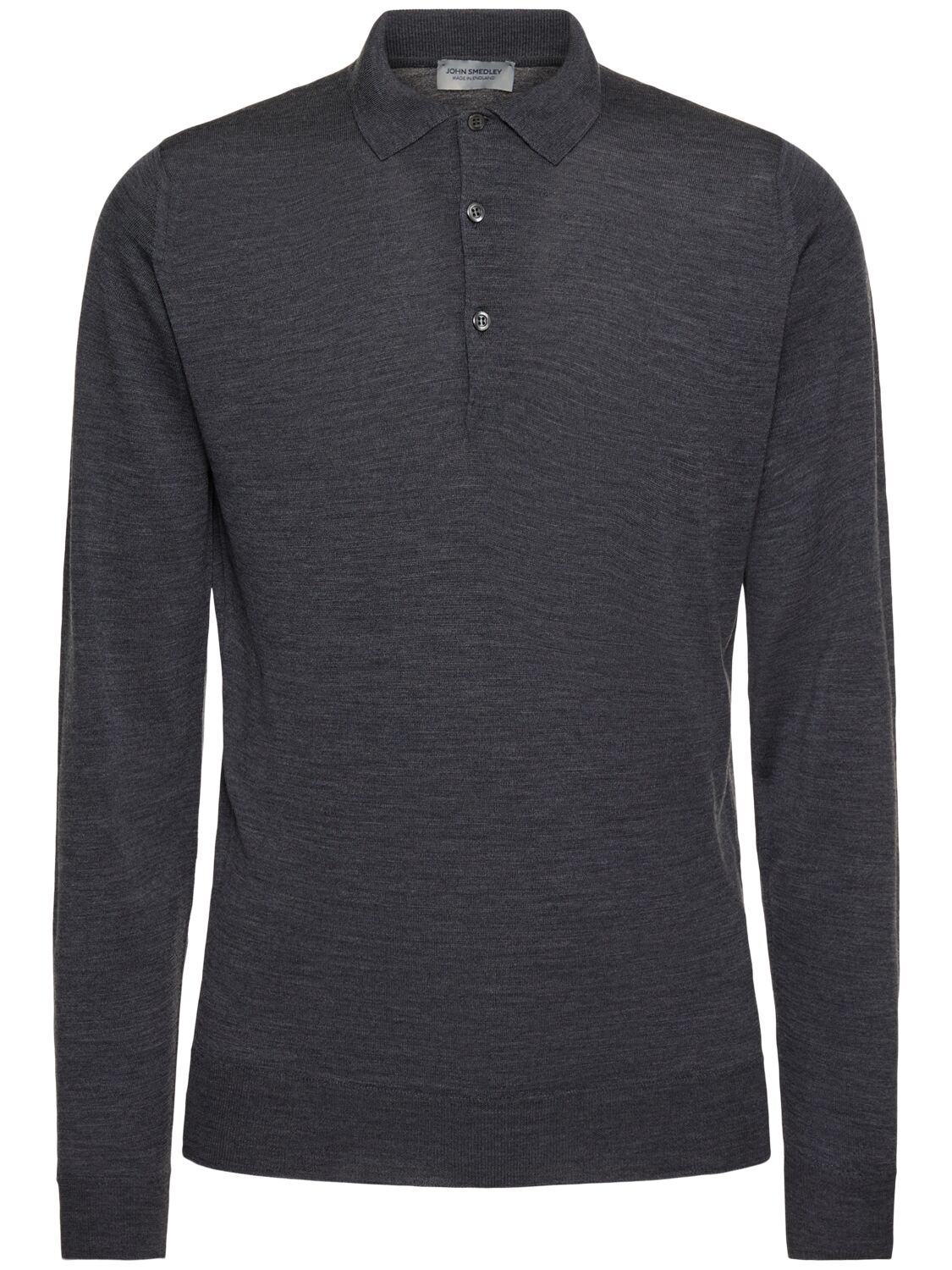 John Smedley Belper Extrafine Wool Knit Polo Sweater In Black