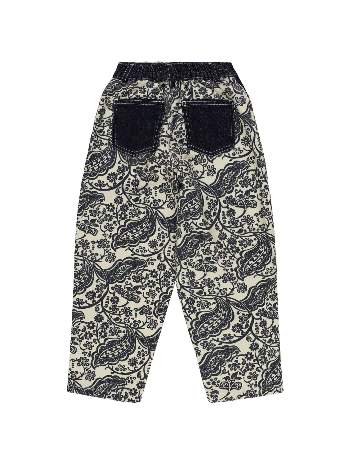 Shop The New Society Printed Cotton Drill Pants In Light Blue