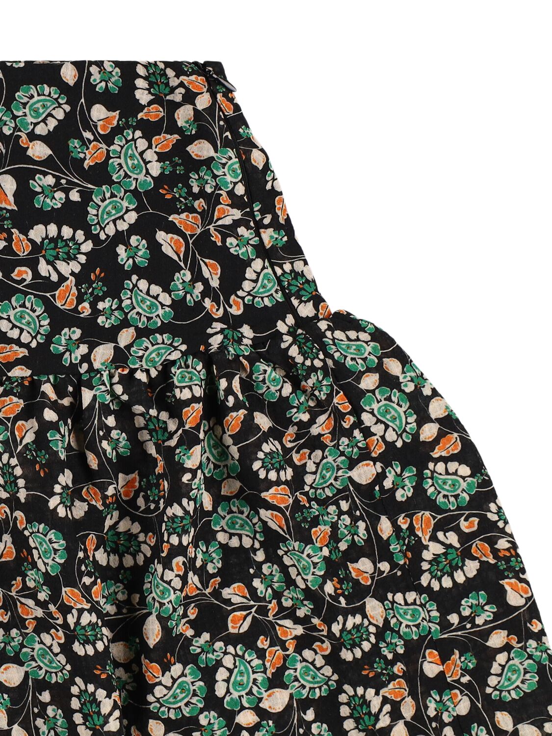 Indee Printed Poly Blend Skirt W/ Ruffles In Multicolor