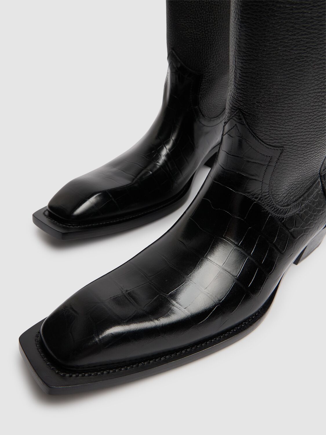 Shop Martine Rose Cowboy Boots In Black