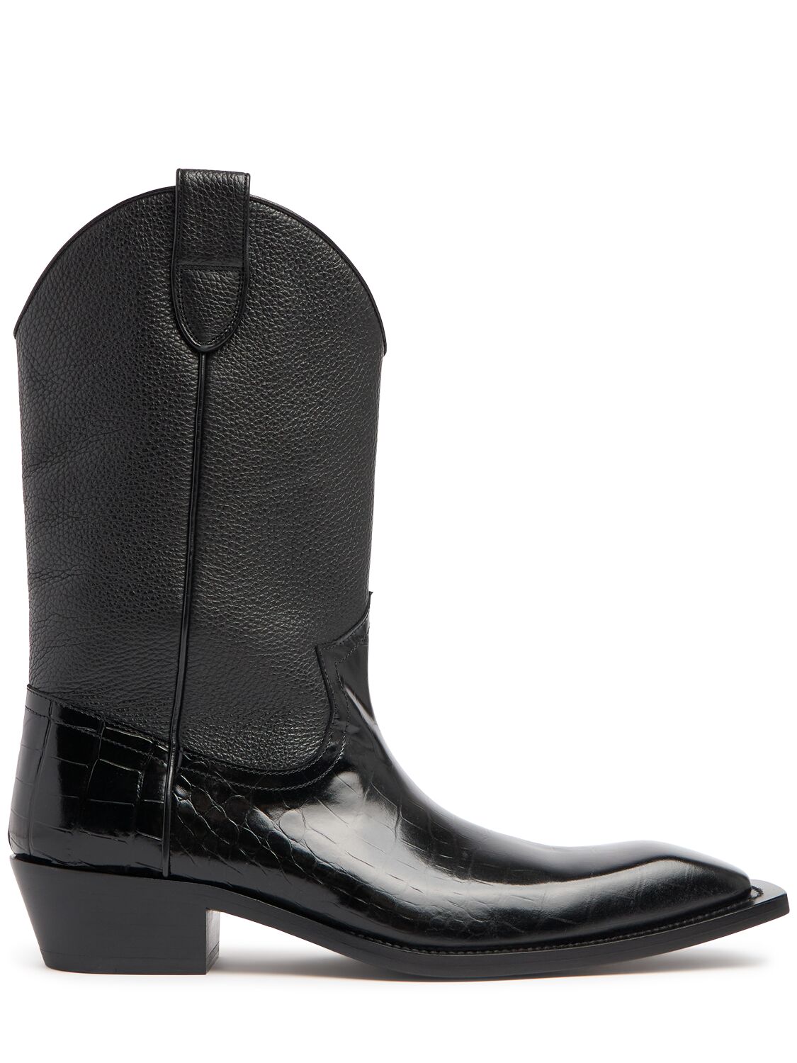 Martine Rose Cowboy Boots In Black