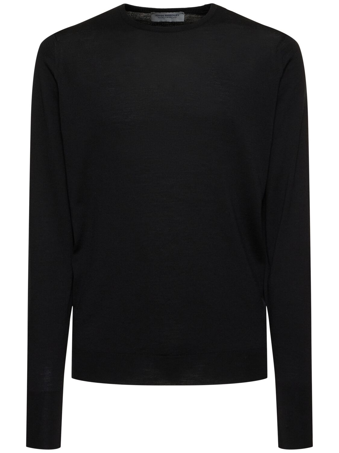 John Smedley Marcus Extrafine Wool Knit Crew Sweater In Black