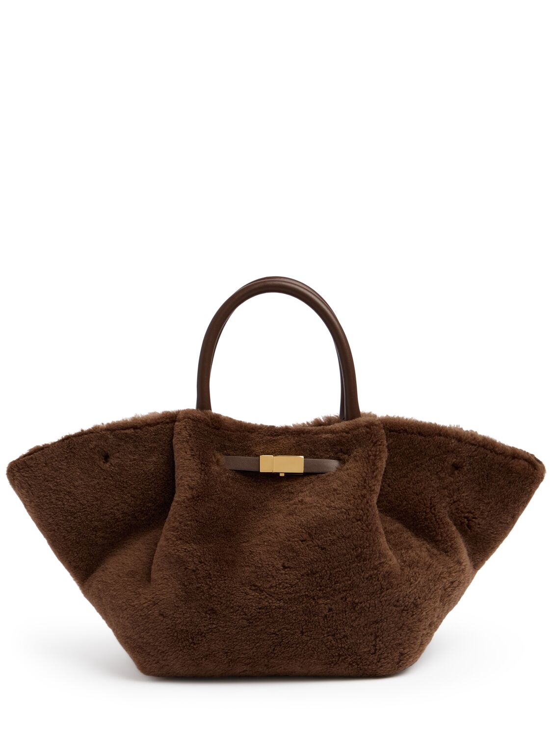 DEMELLIER MIDI NEW YORK SHEARLING TOTE BAG