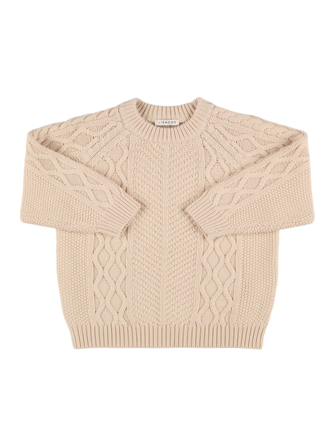 Liewood Wool & Cotton Knit Sweater In Neutral