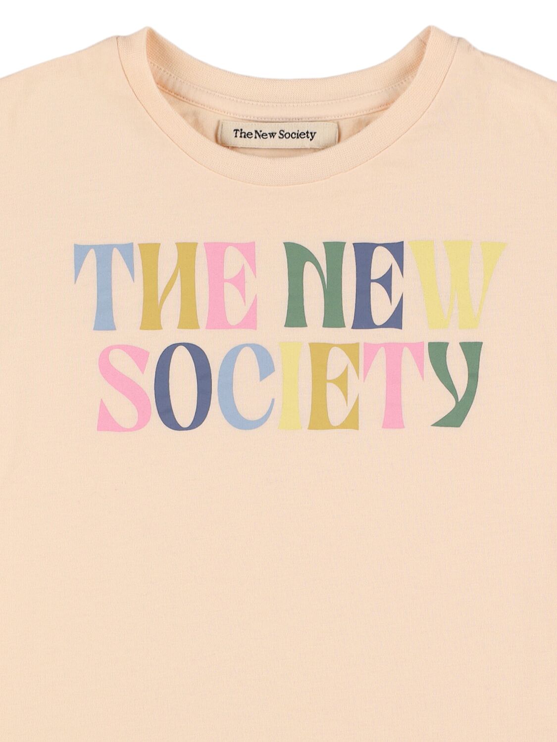 Shop The New Society Printed Cotton Jersey T-shirt In Pink