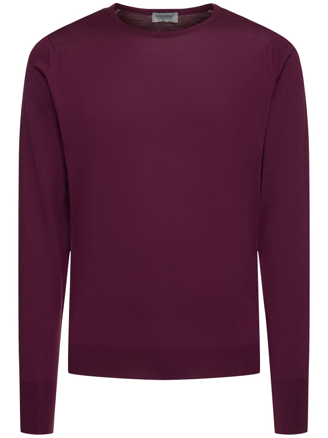 John Smedley Marcus Extrafine Wool Knit Crew Sweater In Purple