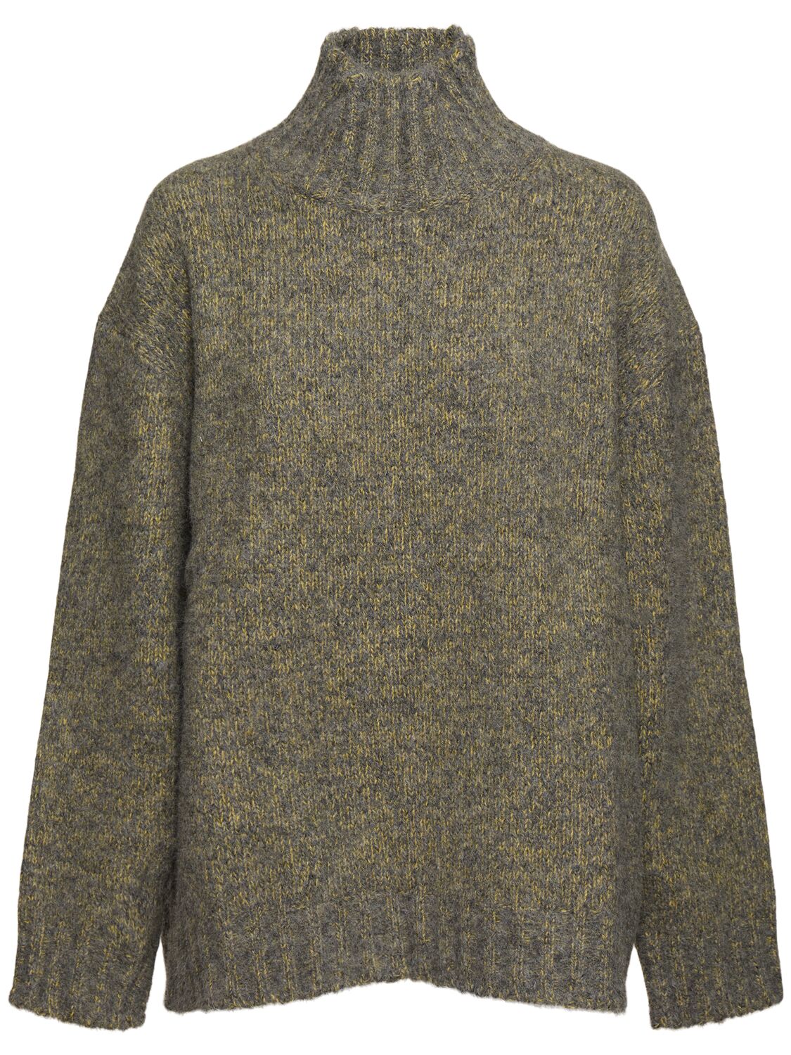 Shop Jil Sander Alpaca Blend Knit Turtleneck Sweater In Olive Green