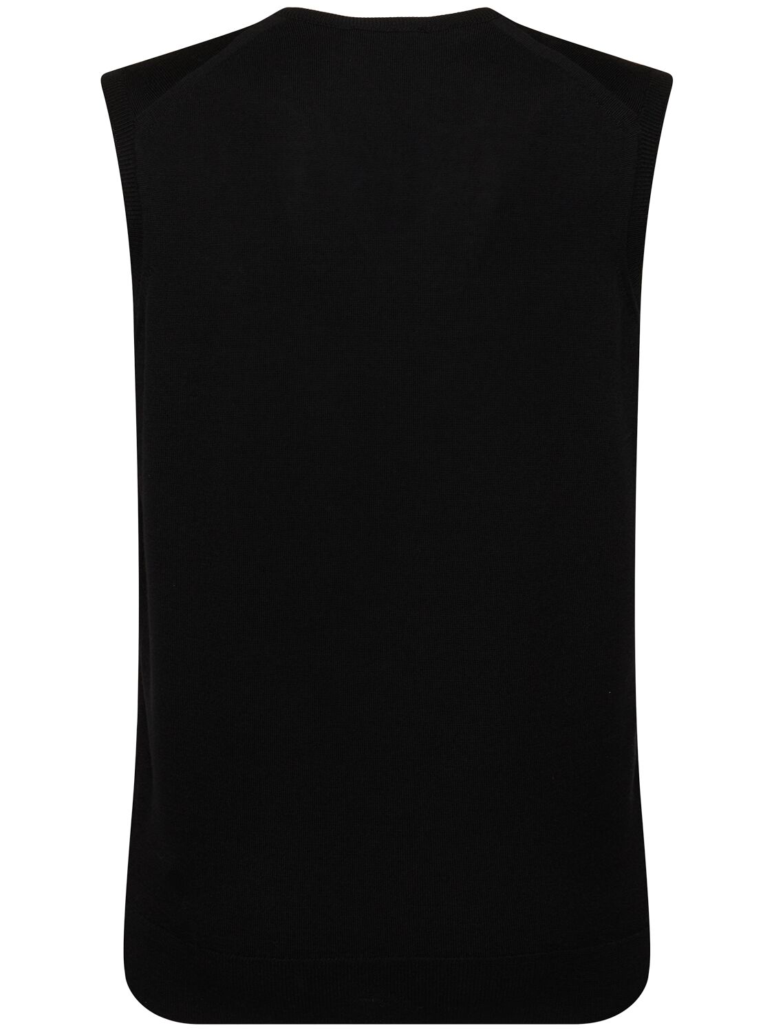 Shop John Smedley Hadfield Extrafine Wool Knit Vest In Black