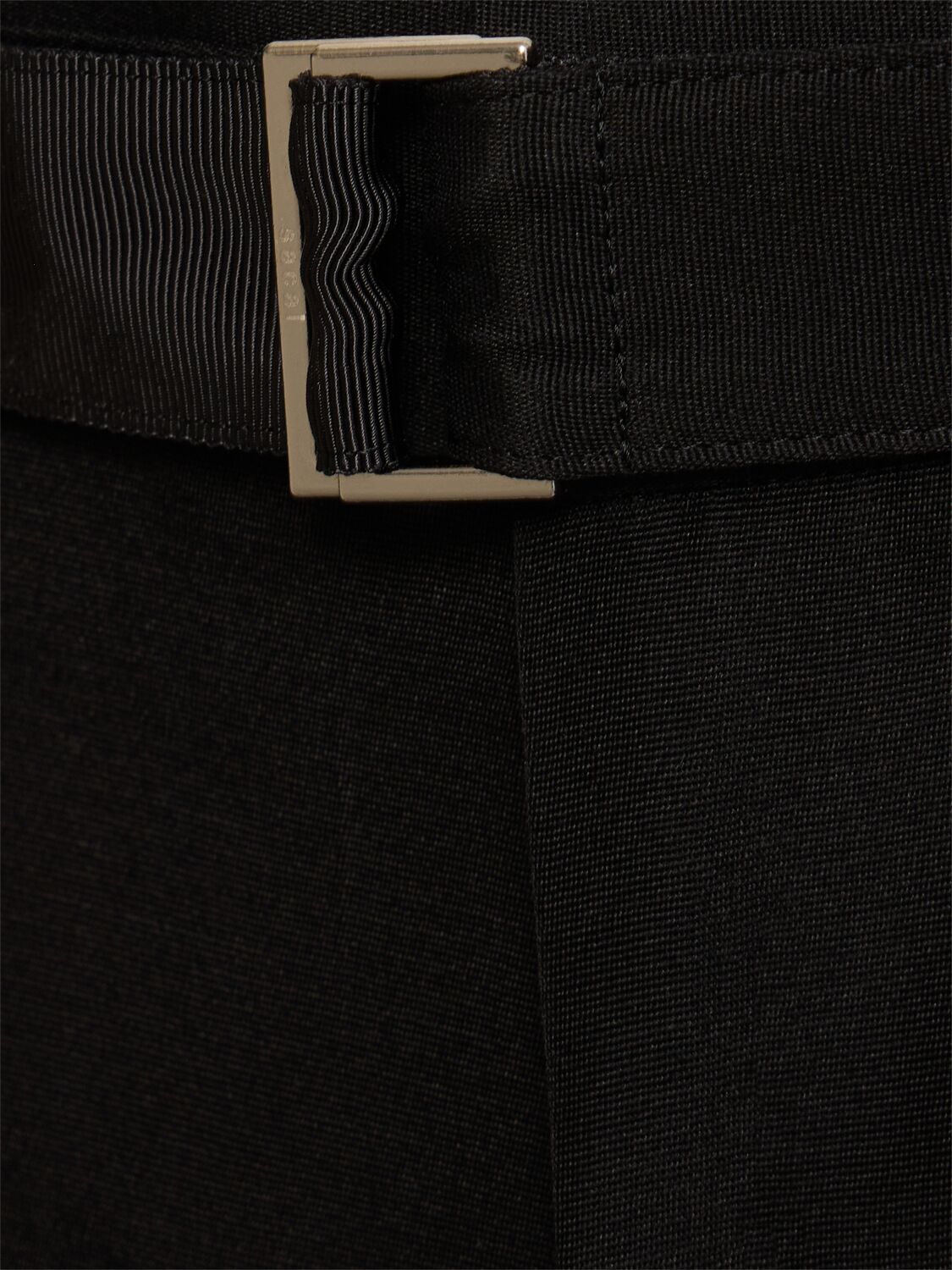 Sacai Double-faced Silk & Cotton Wide Pants In Black