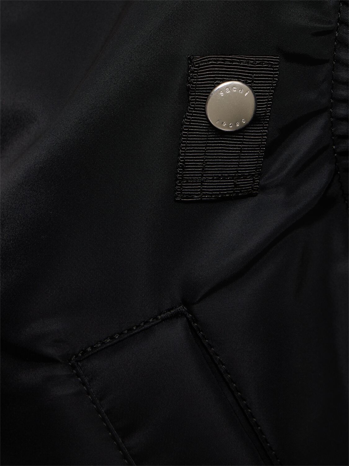 Shop Sacai Nylon Twill Bomber Jacket In Black