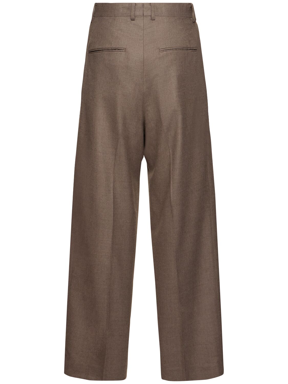 Shop Auralee Super Light Wool Pants In Brown