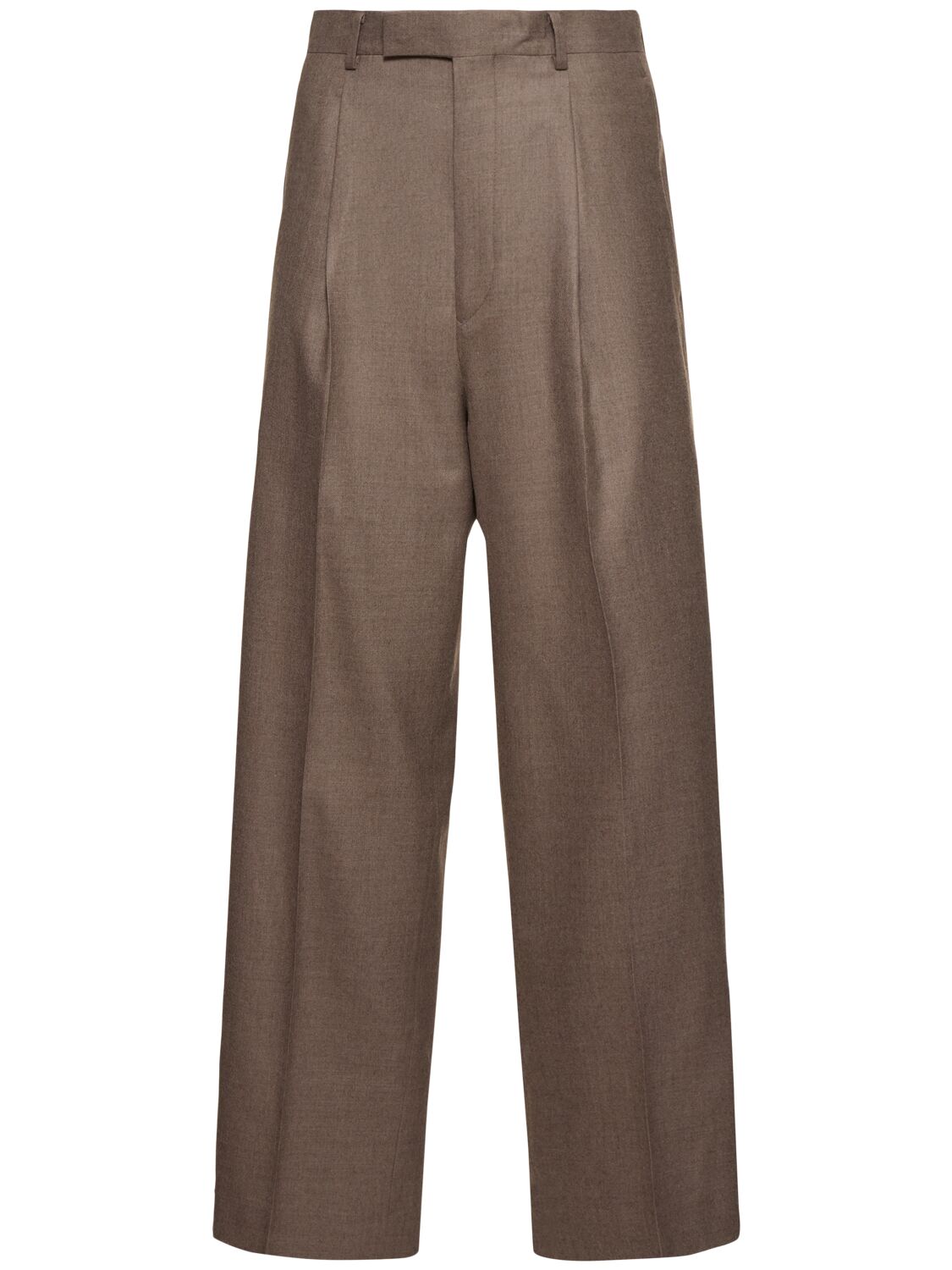 Auralee Super Light Wool Pants In Brown