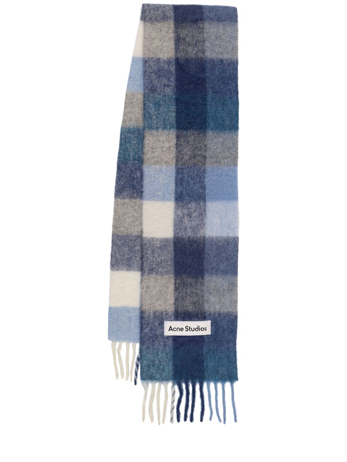 Acne Studios Vally Alpaca Blend Scarf In Indigo/grey/dar