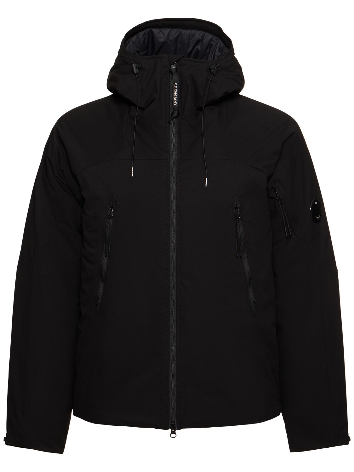 C.p. Company Pro-tek Padded Hooded Jacket In Black