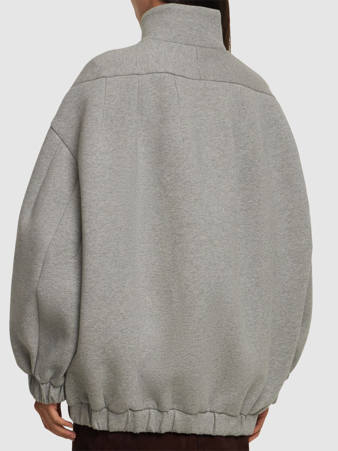 Shop Dries Van Noten Huntas Oversized Jersey Sweatshirt In 灰色