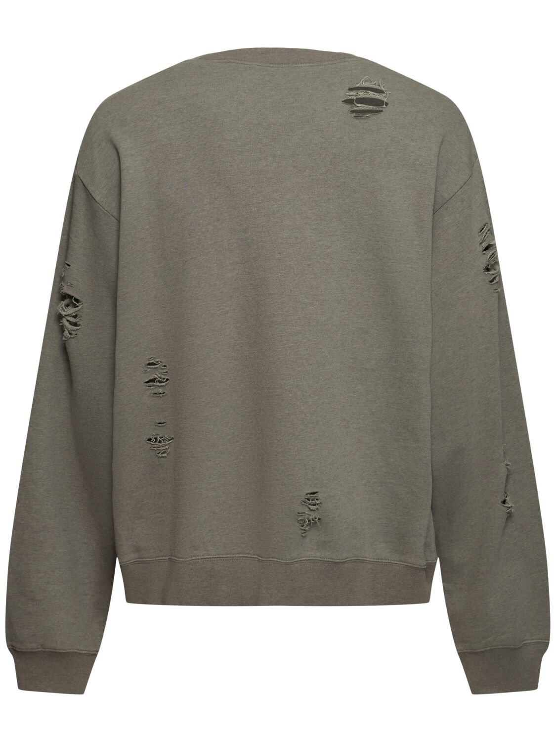 Acne Studios Franziska Button Logo Print Sweatshirt In Moss Green