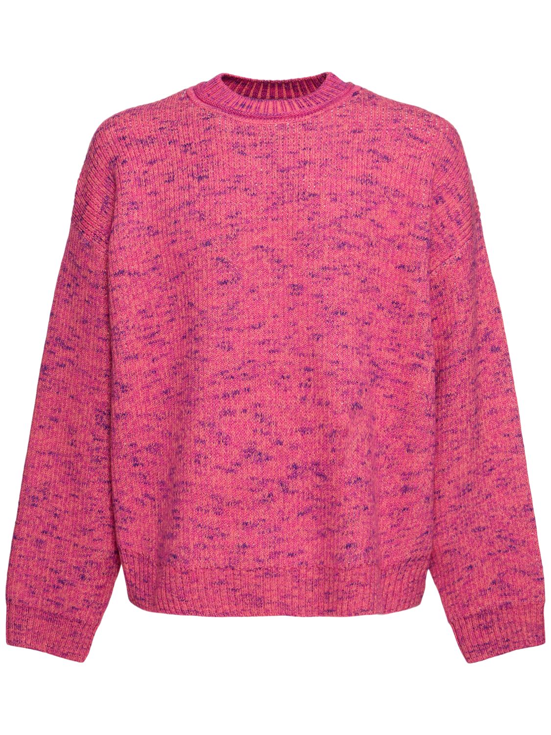 Acne Studios Kwisted As Heart Logo Knit Sweater In Blue