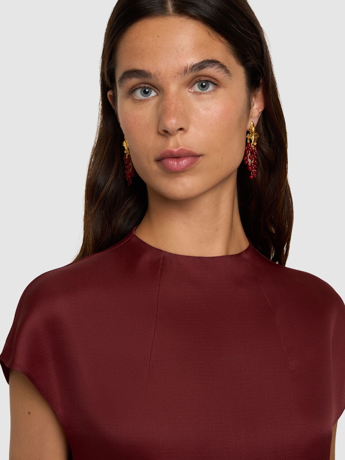 Peracas Mini Adile Drop Earrings In Red