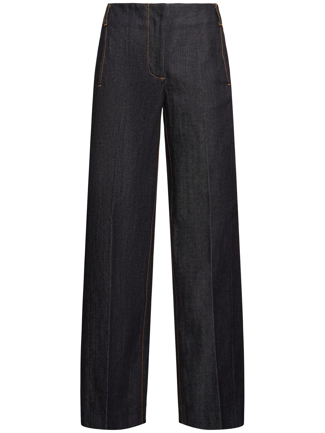 Tory Burch Mid Rise Straight Denim Jeans In Blue