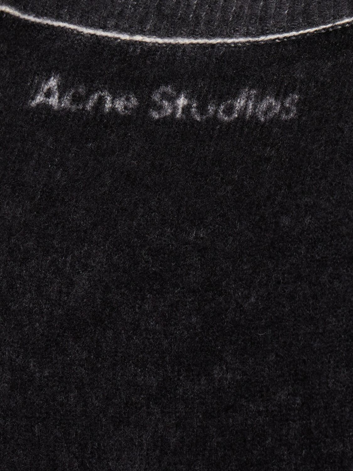 Shop Acne Studios Karpo Vintage Wool Blend Sweater In Black