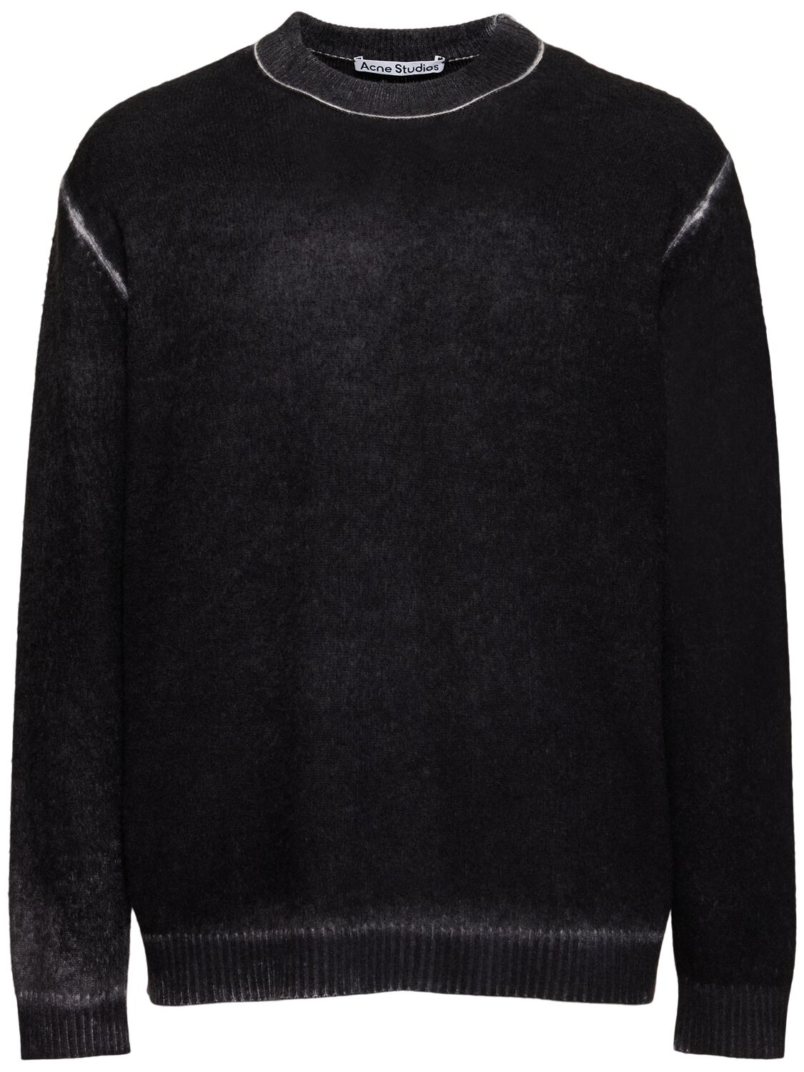 Shop Acne Studios Karpo Vintage Wool Blend Sweater In Black