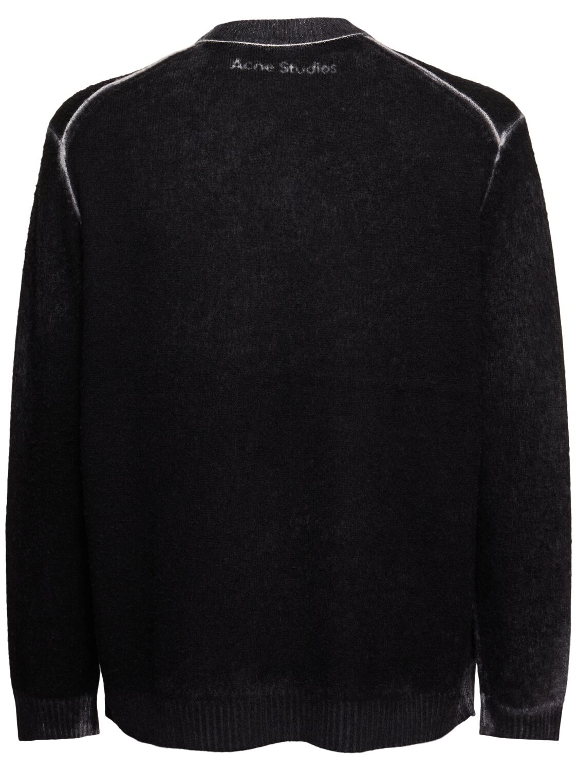 Shop Acne Studios Karpo Vintage Wool Blend Sweater In Black