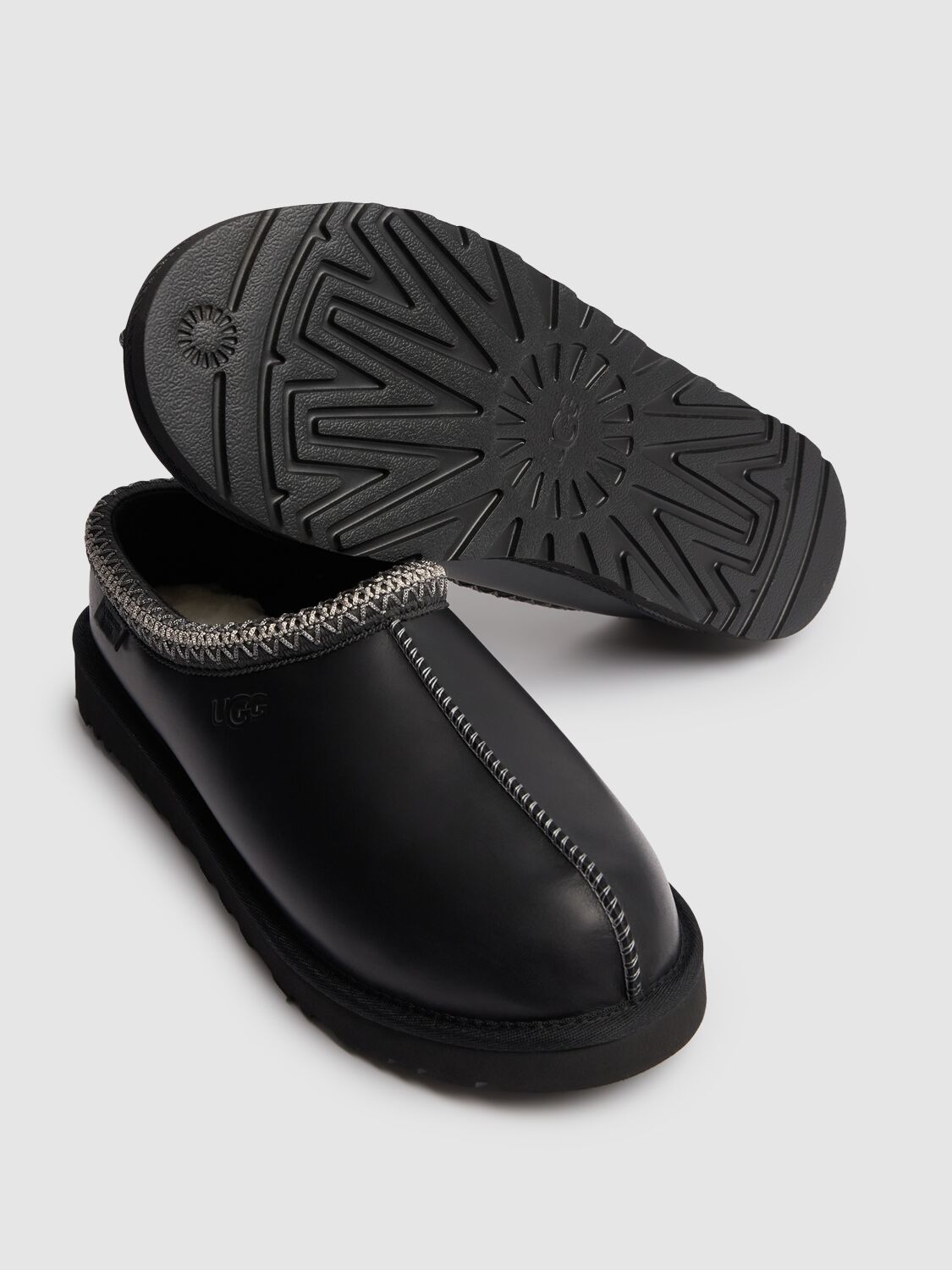 Shop Ugg Tasman Lthr Regen Loafers In Black