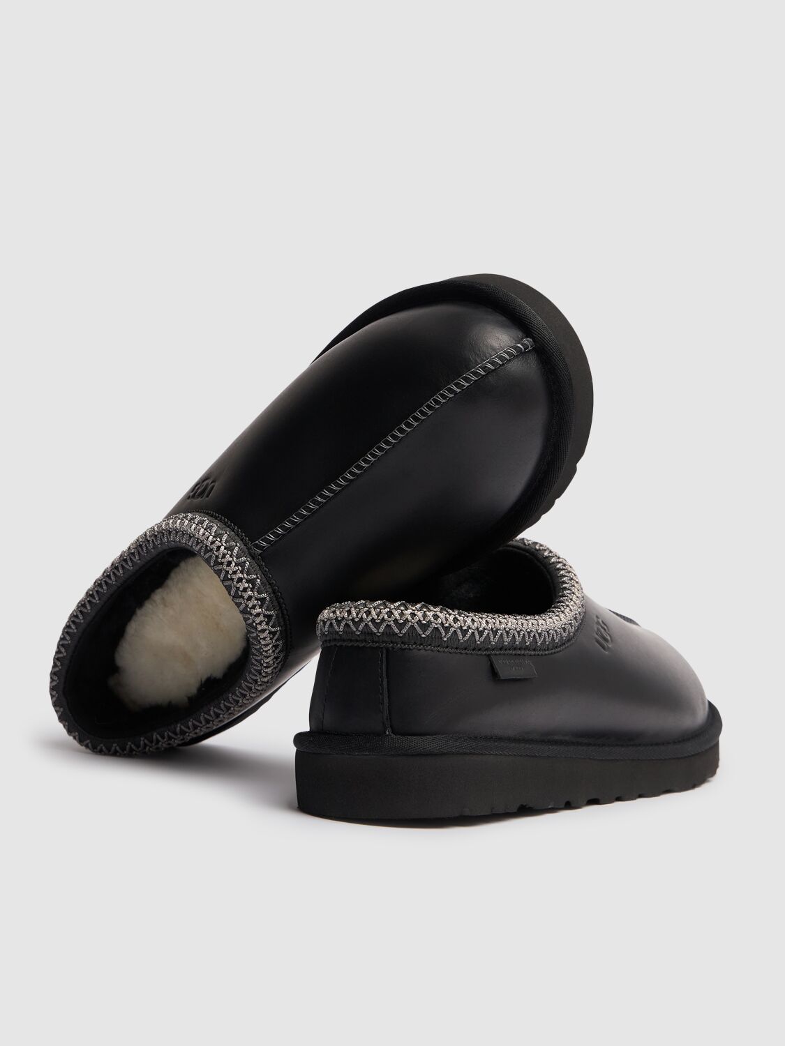 Shop Ugg Tasman Lthr Regen Loafers In Black