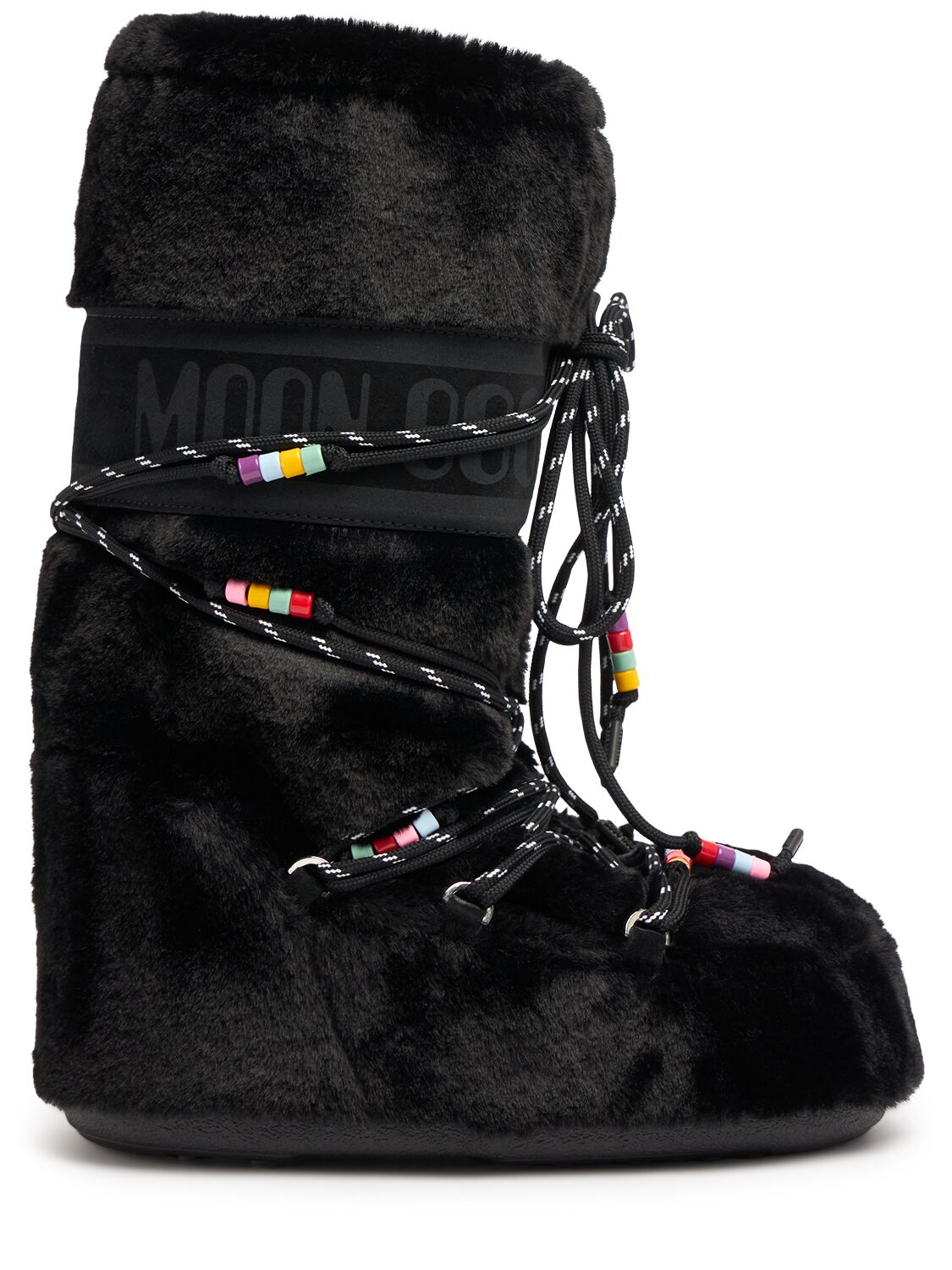 Shop Moon Boot Icon Synthetic S W/ Beads In Black