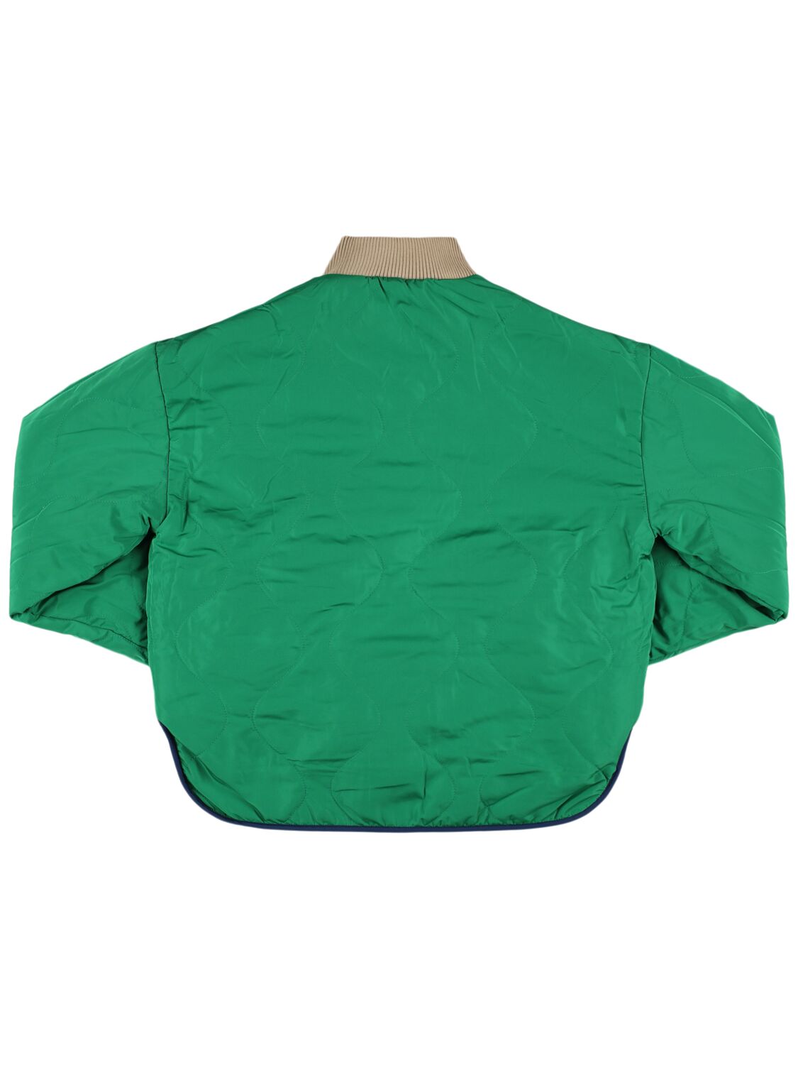 Indee Reversible Teddy & Nylon Jacket In Green