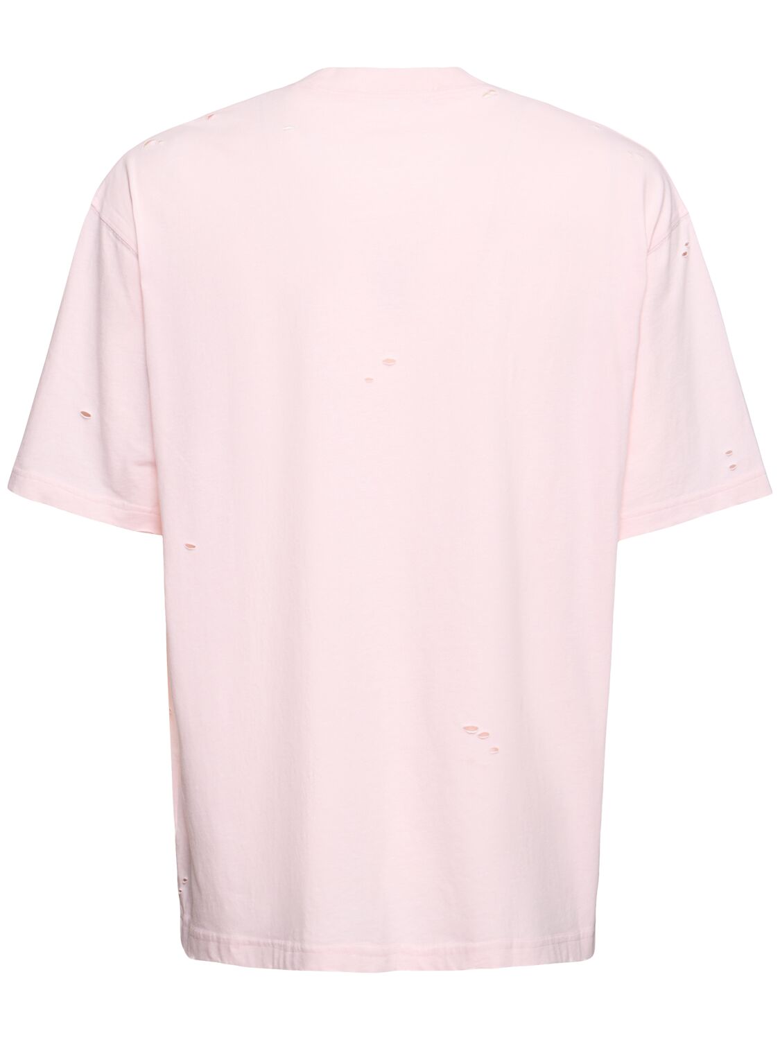 Shop Acne Studios Exford Button Logo T-shirt In Pink