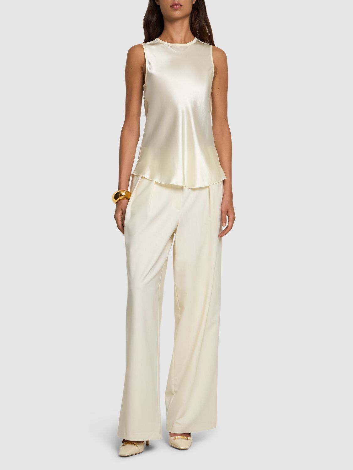 FORTE FORTE ENVERS SATIN TOP 