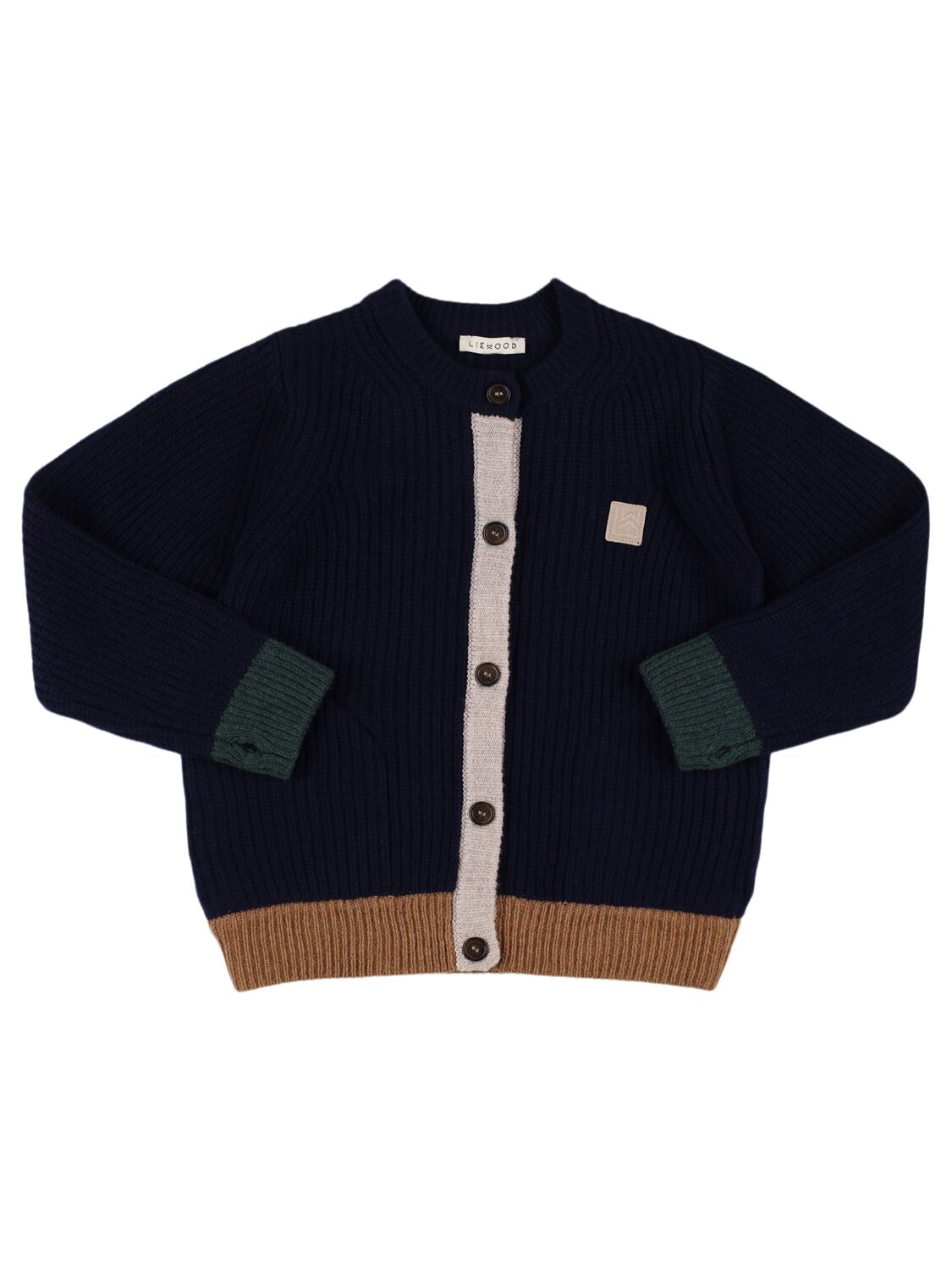 Liewood Wool Knit Cardigan In Dark Blue