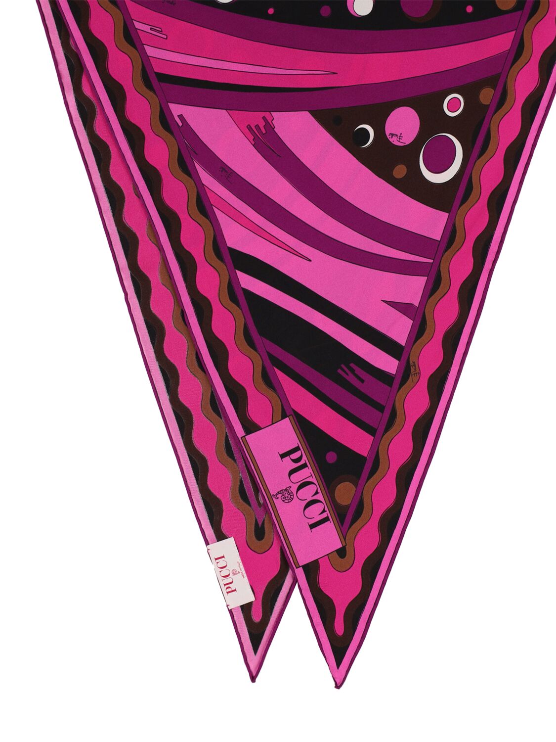 Shop Pucci Silk Twill Scarf In Pink/multi