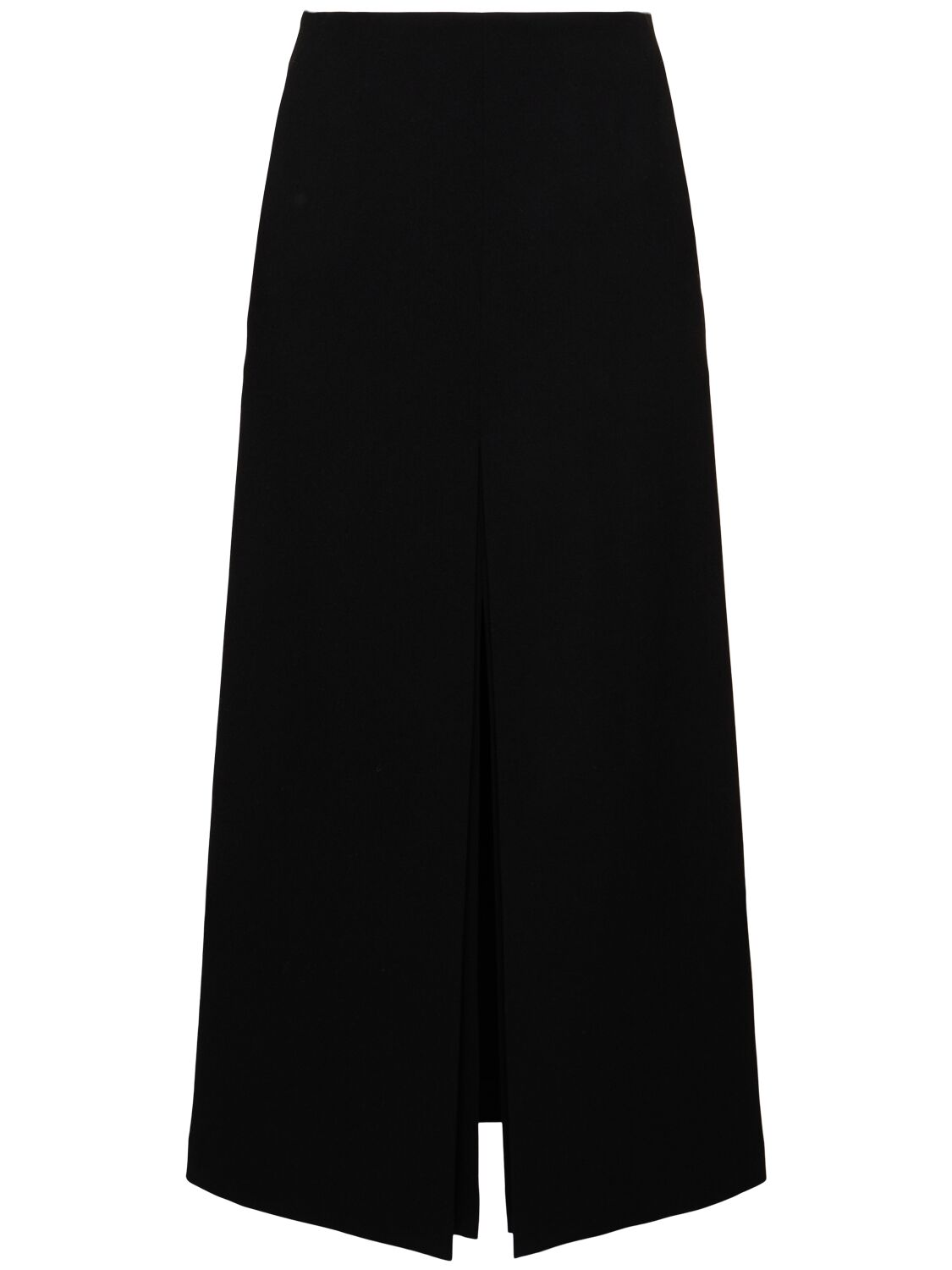 Auralee Tense Double Wool Blend Cloth Skirt In Black