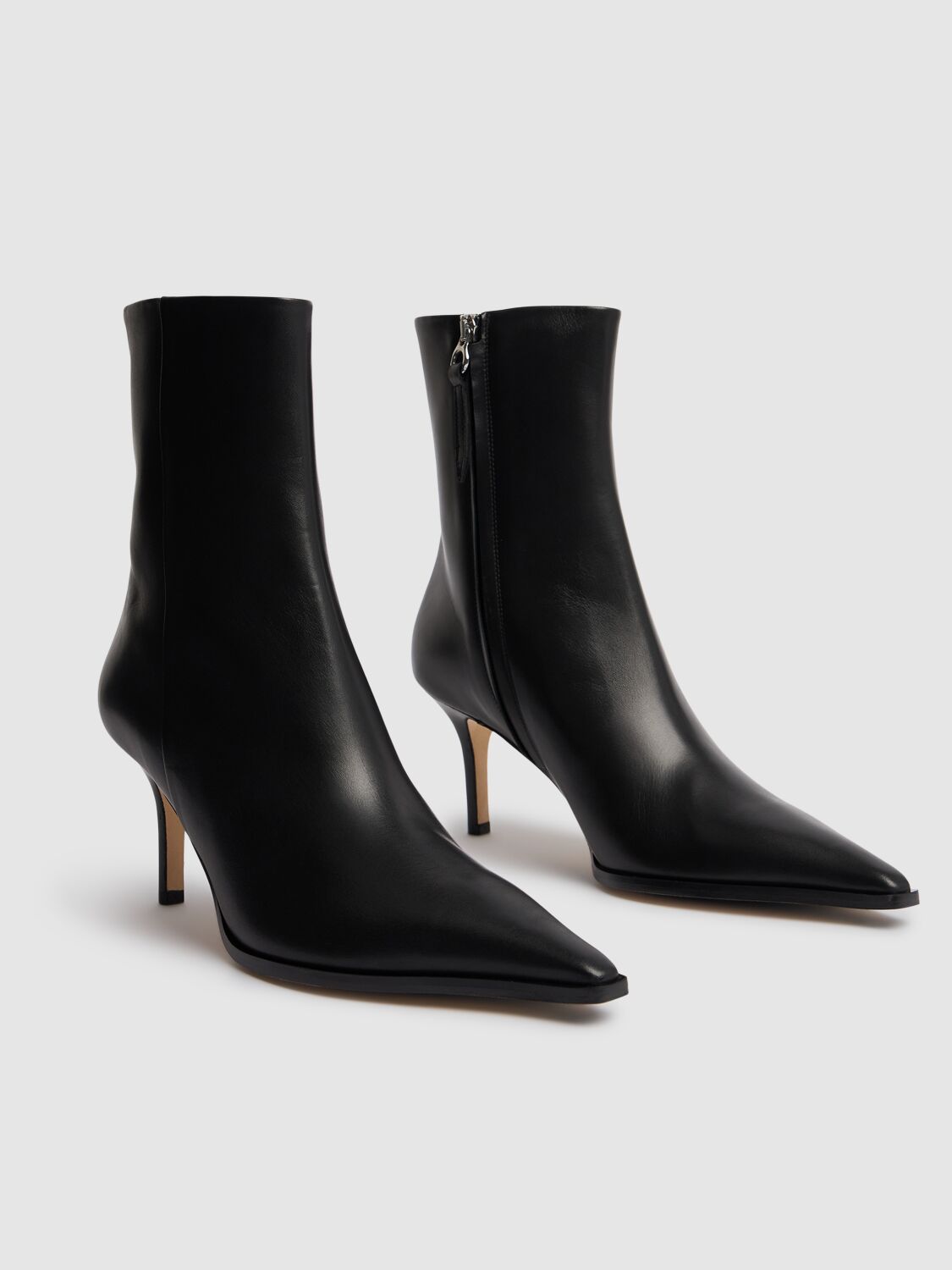 Shop Aeyde 75mm Hexi Leather Boots In Black