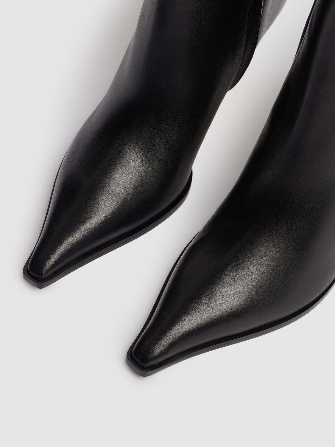 Shop Aeyde 75mm Hexi Leather Boots In Black