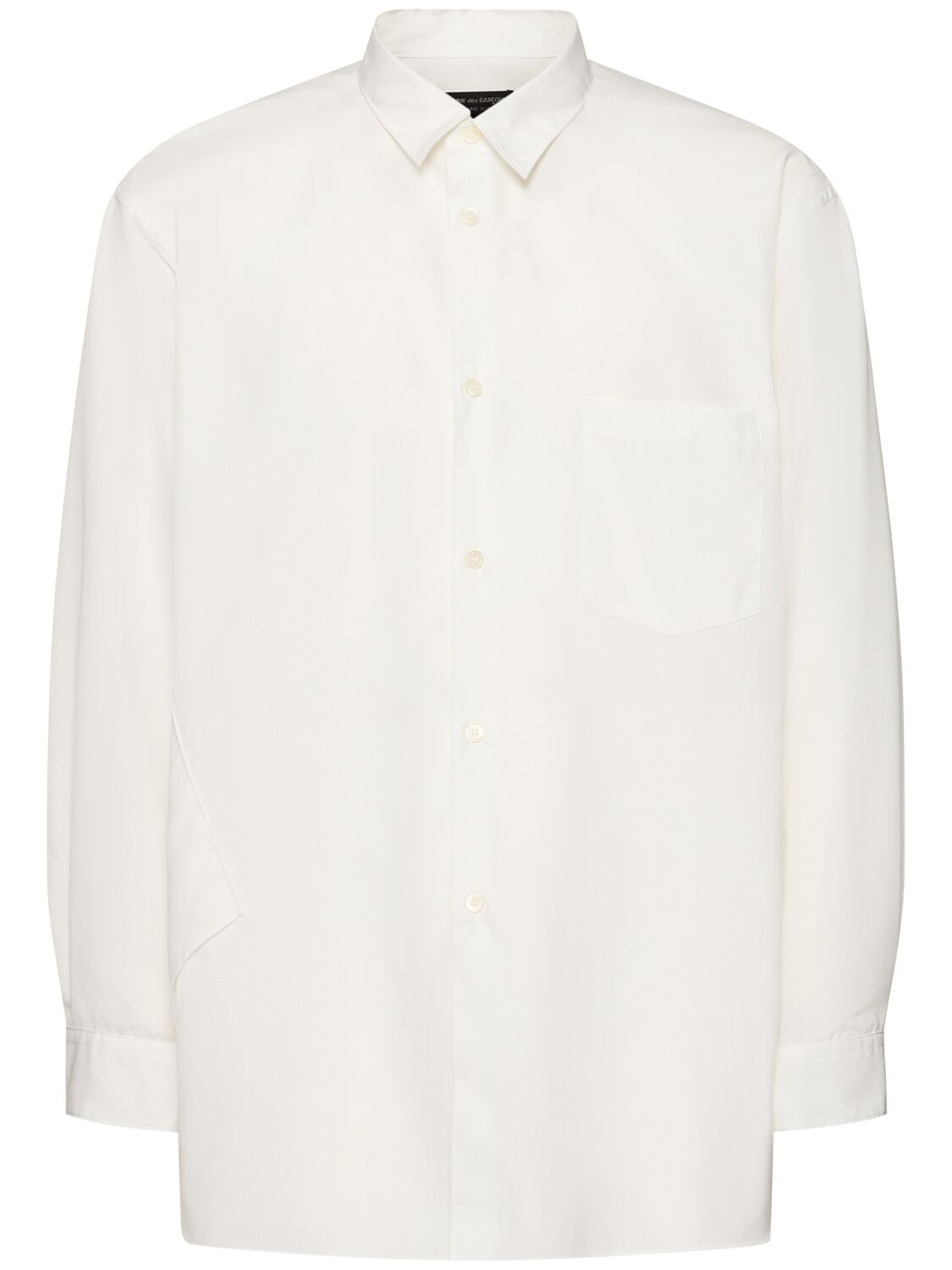 Comme Des Garçons Homme Deux Asymmetric Fluid Shirt In White