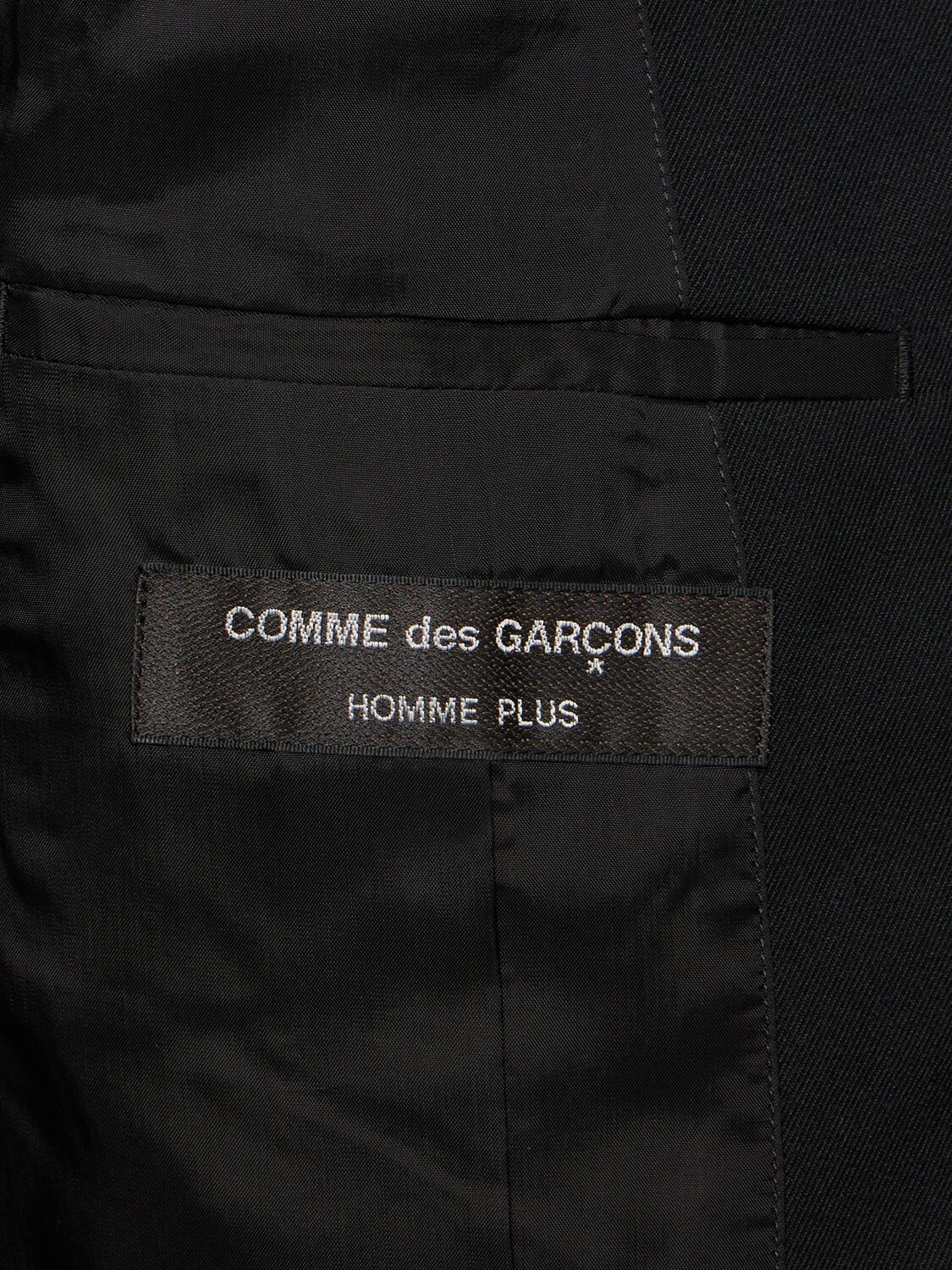 Shop Comme Des Garçons Homme Deux Wool Single Breasted Blazer In Black