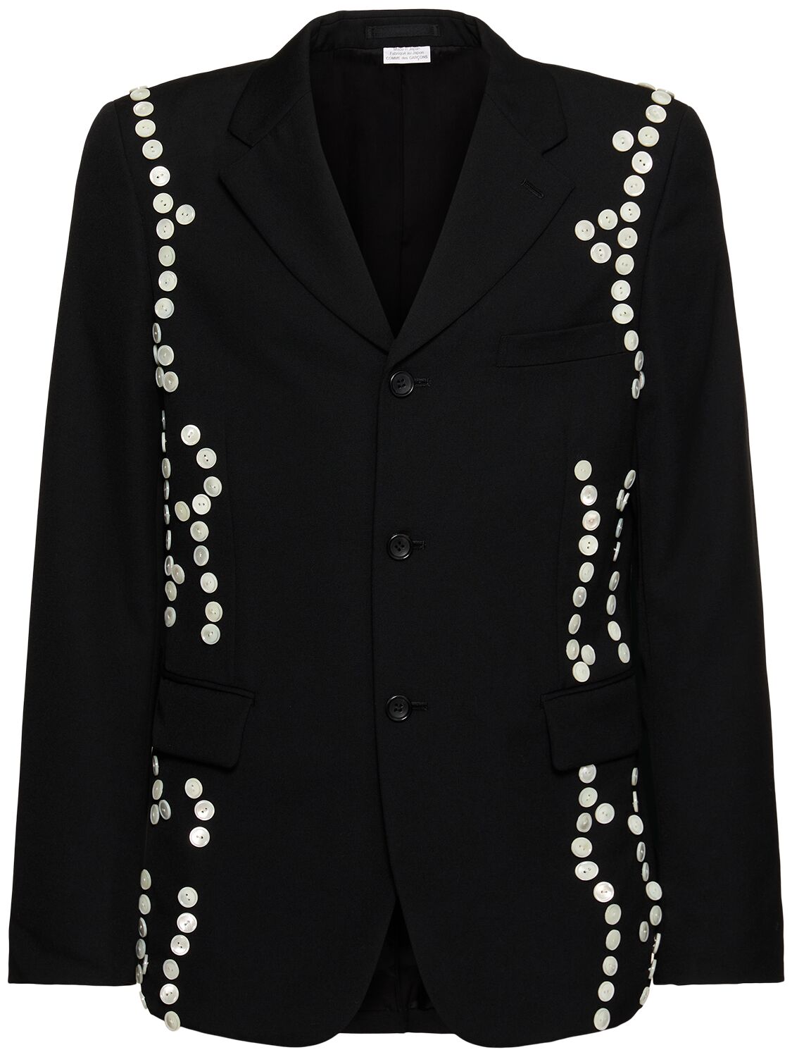 Shop Comme Des Garçons Homme Deux Wool Single Breasted Blazer In Black