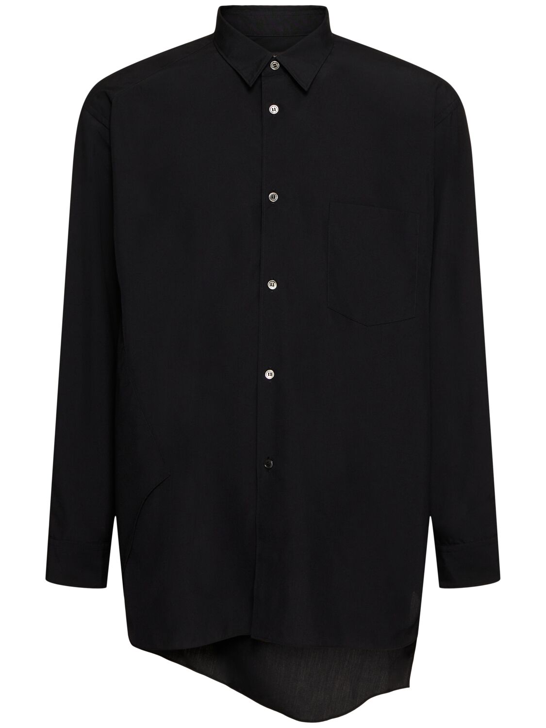 Shop Comme Des Garçons Homme Deux Asymmetric Fluid Shirt In Black