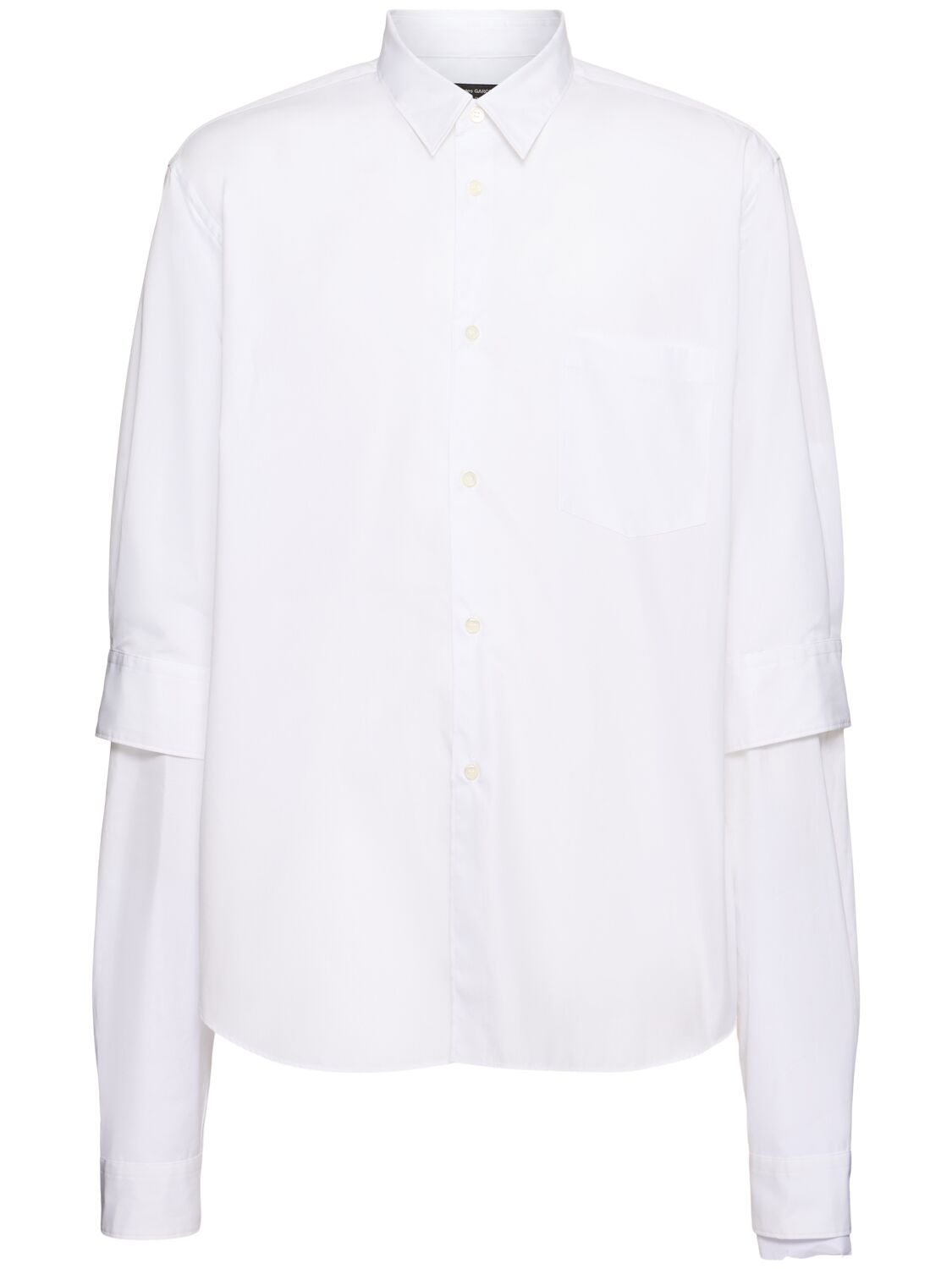 Comme Des Garçons Homme Deux Multi-layer Cotton Shirt In White