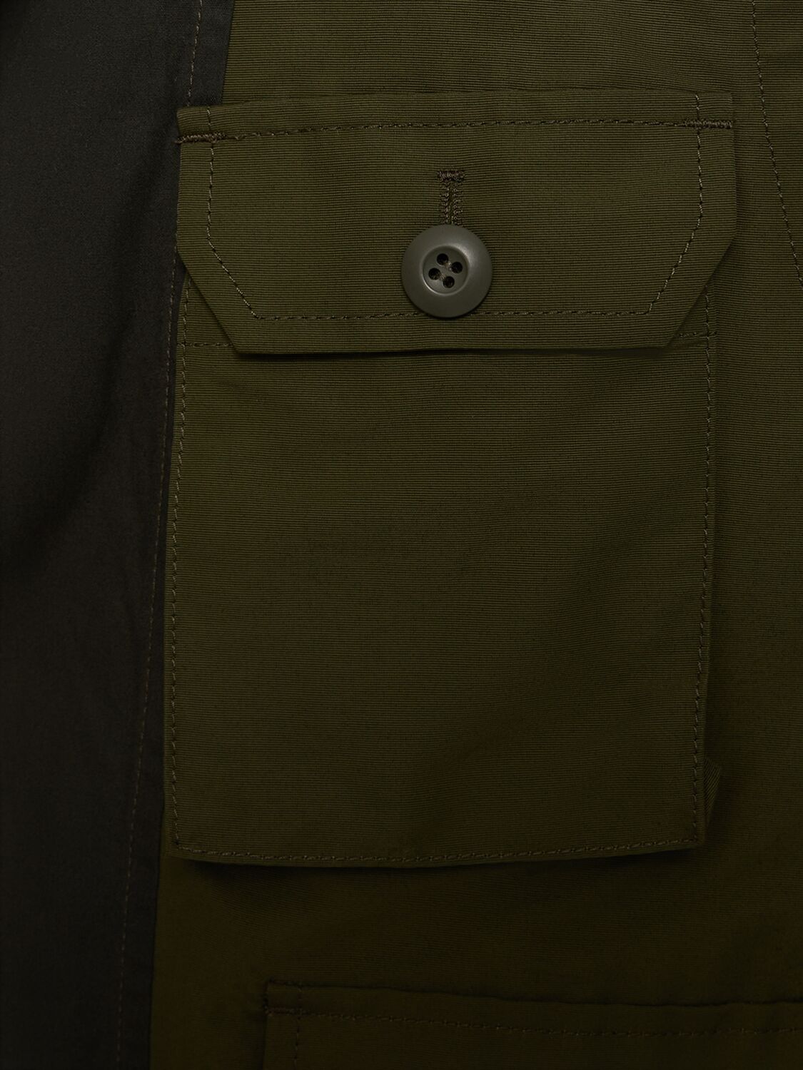 Shop Comme Des Garçons Homme Deux Reversible Oiled Cotton Parka In Khaki